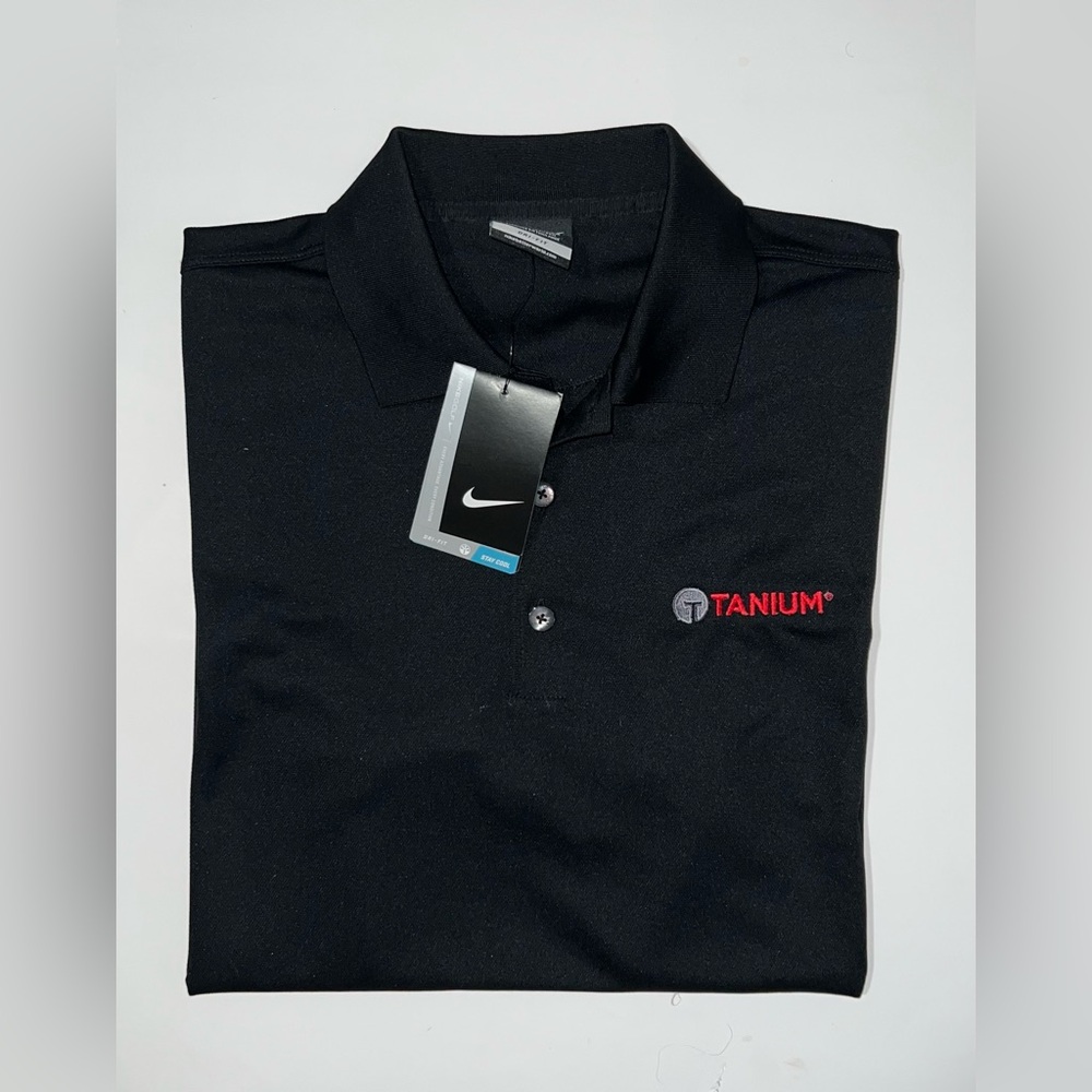 NWT Nike Golf Dri-Fit Men’s Black Short Sleeve Polo Shirt Size Small